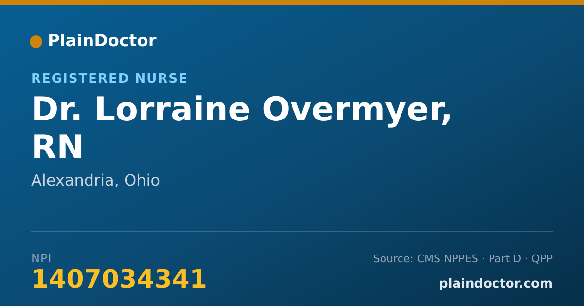 Shareable card for Lorraine Overmyer, RN - Registered Nurse, Alexandria, OH