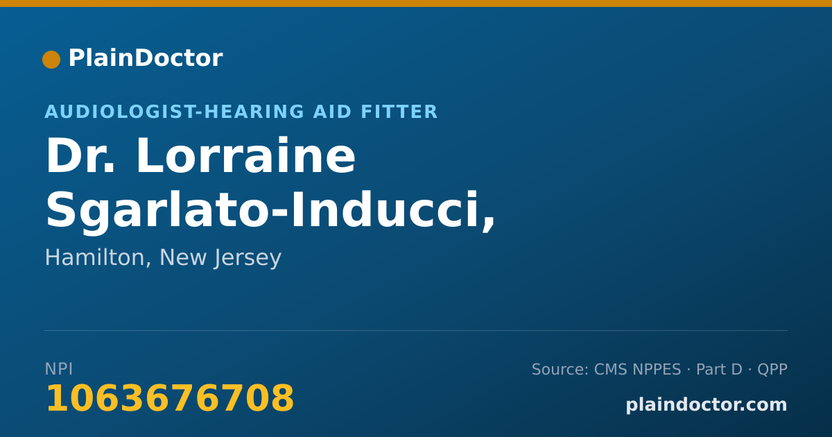 Shareable card for Lorraine Sgarlato-Inducci, AU.D. - Audiologist-Hearing Aid Fitter, Hamilton, NJ