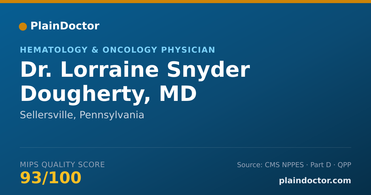 Shareable card for Lorraine Snyder Dougherty, MD - Hematology & Oncology Physician, Sellersville, PA