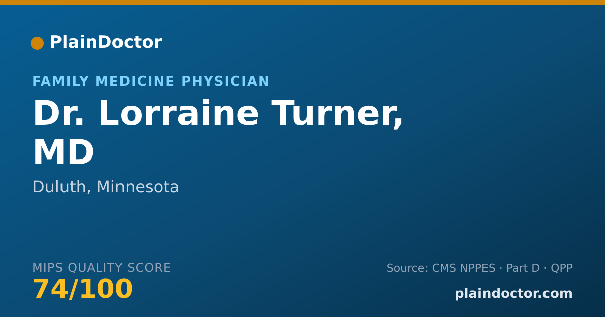 Shareable card for Lorraine Turner, MD - Family Medicine Physician, Duluth, MN
