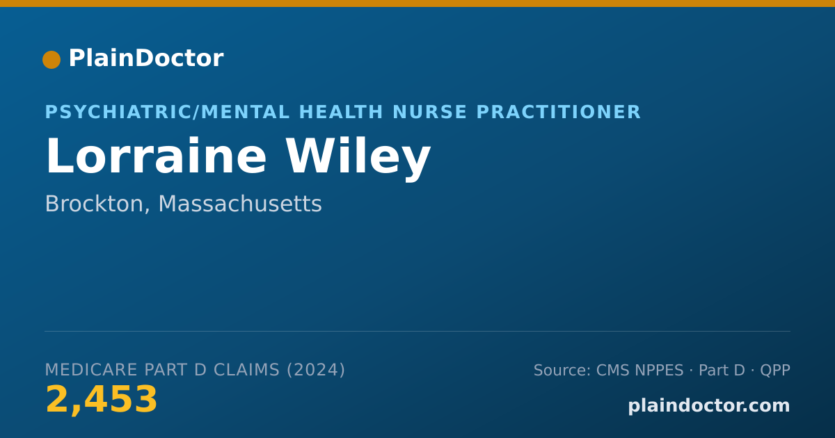 Shareable card for Lorraine Wiley - Psychiatric/Mental Health Nurse Practitioner, Brockton, MA