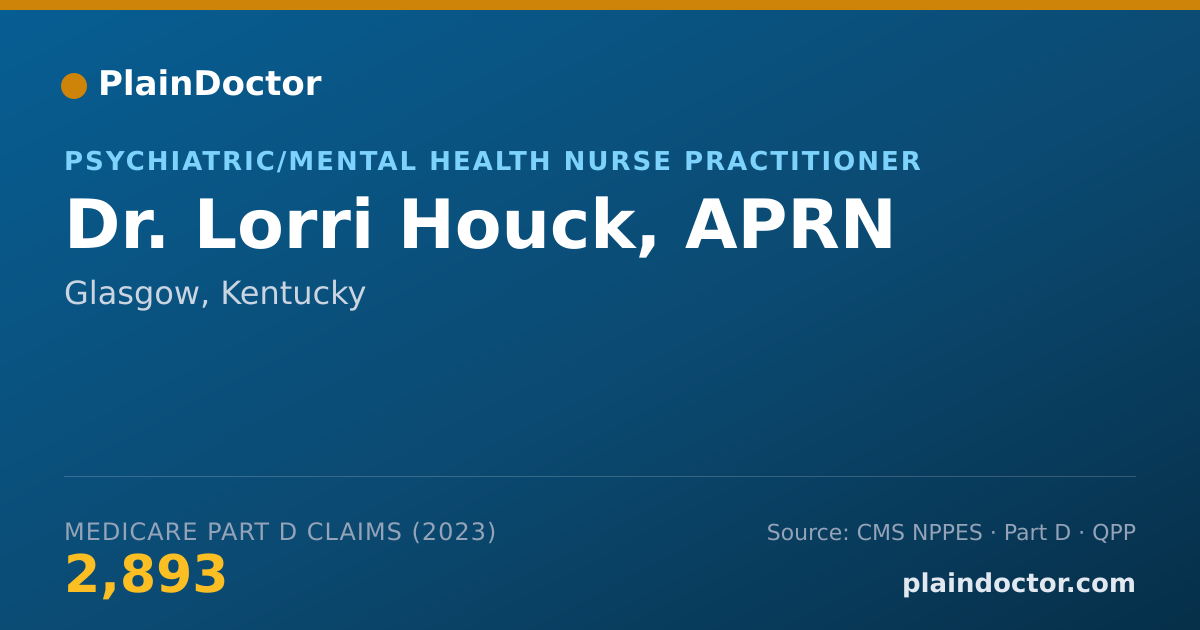 Shareable card for Lorri Houck, APRN - Psychiatric/Mental Health Nurse Practitioner, Glasgow, KY