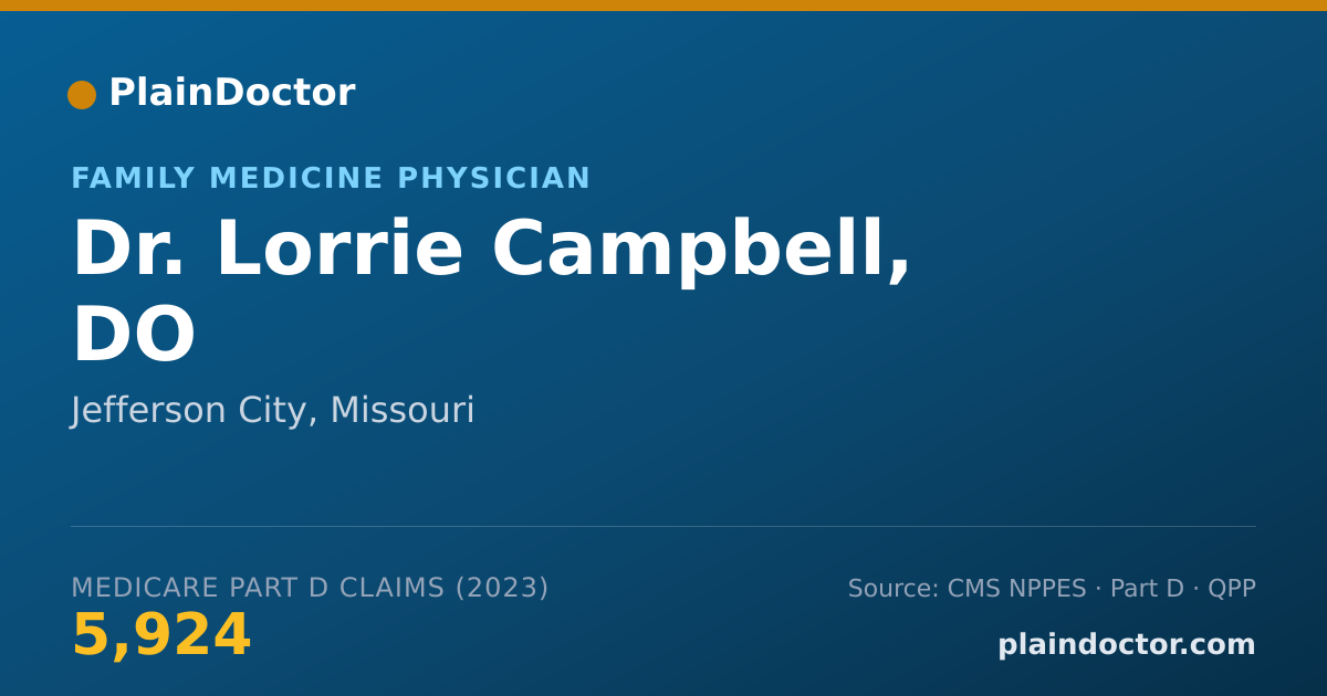 Shareable card for Lorrie Campbell, DO - Family Medicine Physician, Jefferson City, MO