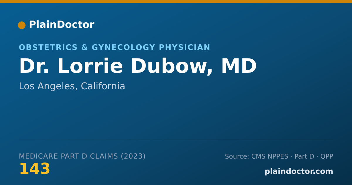Shareable card for Lorrie Dubow, MD - Obstetrics & Gynecology Physician, Los Angeles, CA