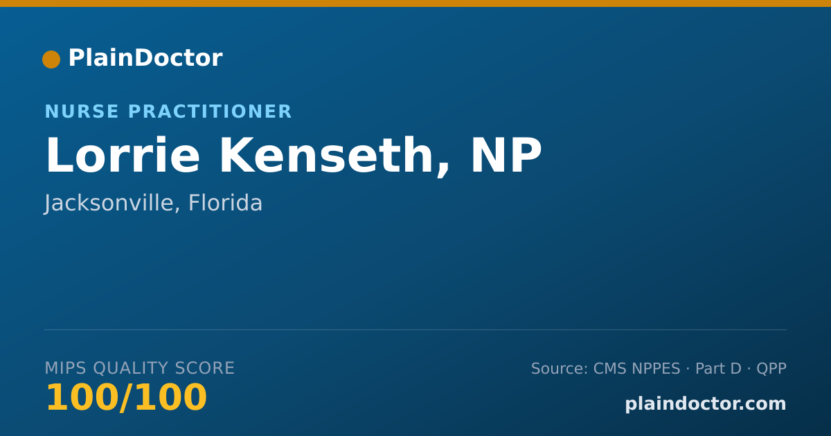 Shareable card for Lorrie Kenseth, NP - Nurse Practitioner, Jacksonville, FL