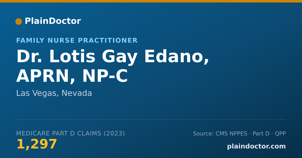 Shareable card for Lotis Gay Edano, APRN, NP-C - Family Nurse Practitioner, Las Vegas, NV