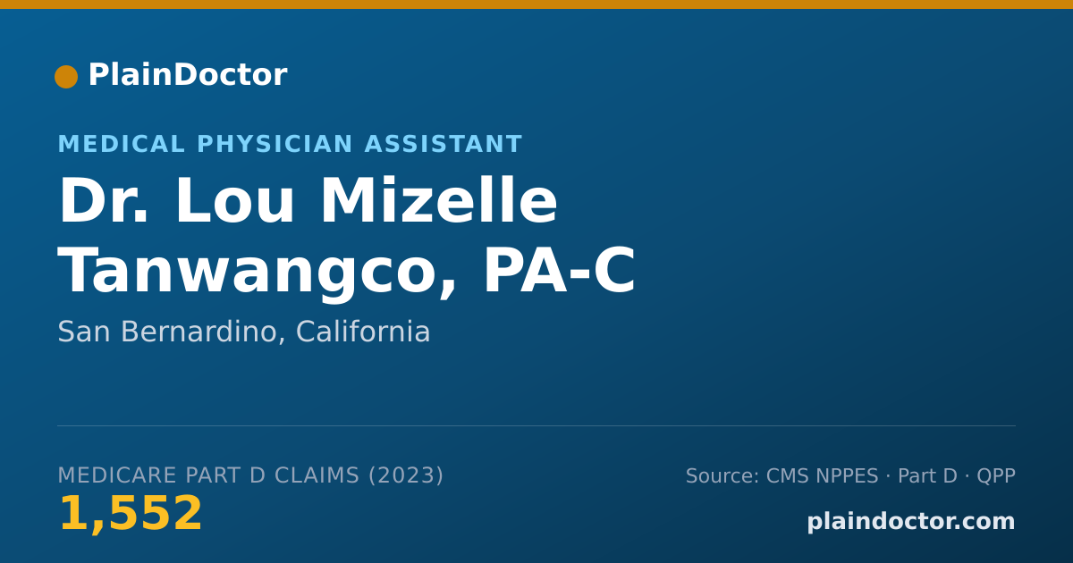 Shareable card for Lou Mizelle Tanwangco, PA-C - Medical Physician Assistant, San Bernardino, CA