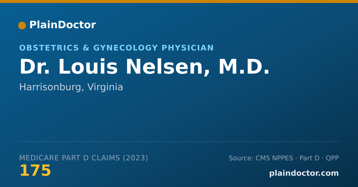 Shareable card for Louis Nelsen, M.D. - Obstetrics & Gynecology Physician, Harrisonburg, VA