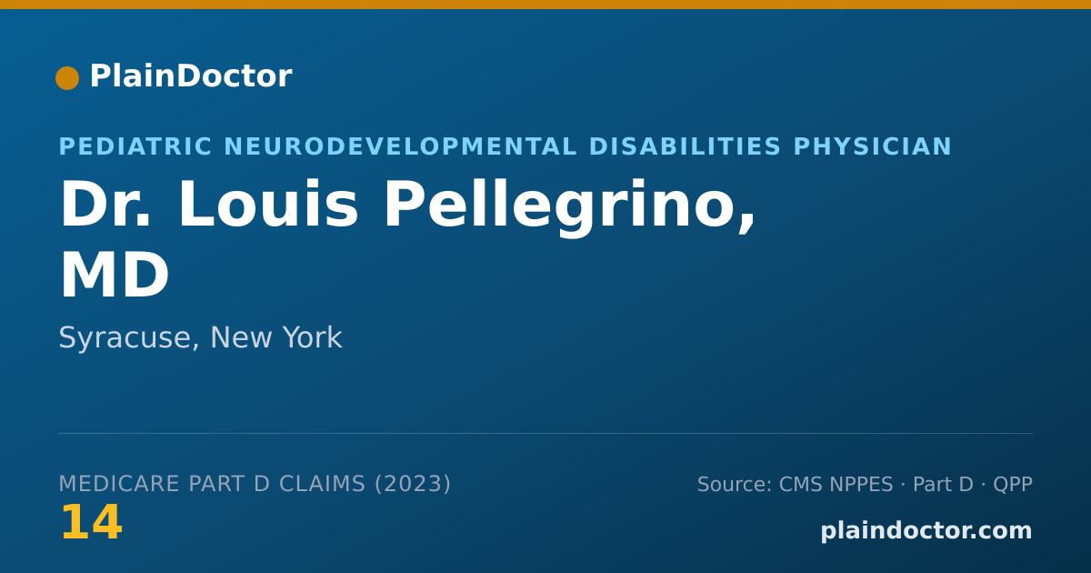 Shareable card for Louis Pellegrino, MD - Pediatric Neurodevelopmental Disabilities Physician, Syracuse, NY