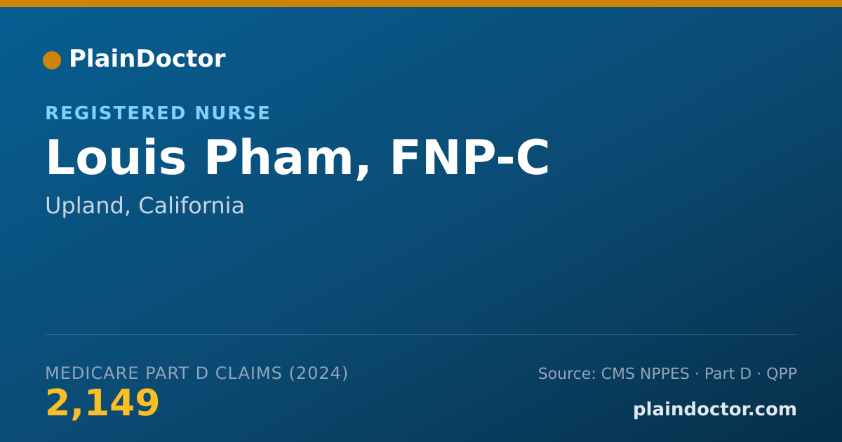 Shareable card for Louis Pham, FNP-C - Registered Nurse, Upland, CA