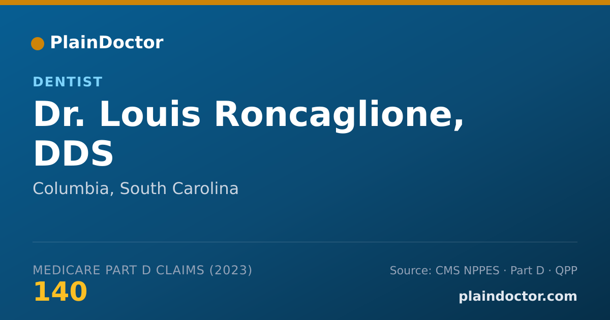 Shareable card for Louis Roncaglione, DDS - Dentist, Columbia, SC