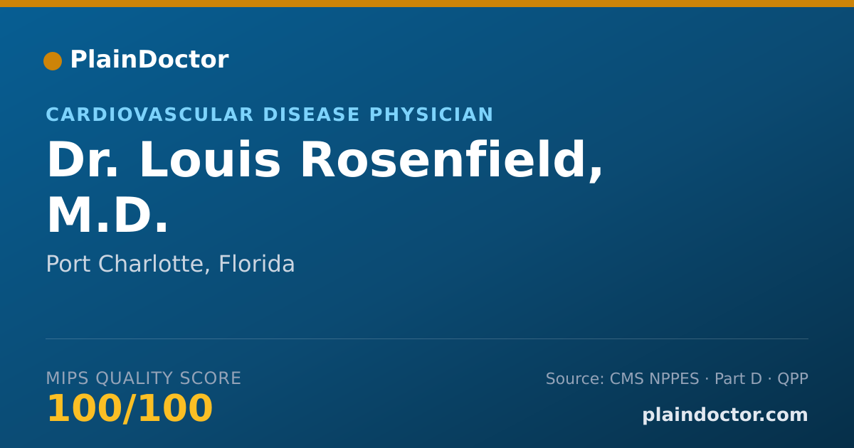 Shareable card for Louis Rosenfield, M.D. - Cardiovascular Disease Physician, Port Charlotte, FL