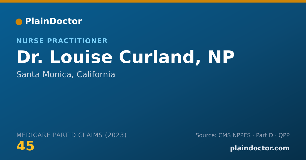 Shareable card for Louise Curland, NP - Nurse Practitioner, Santa Monica, CA