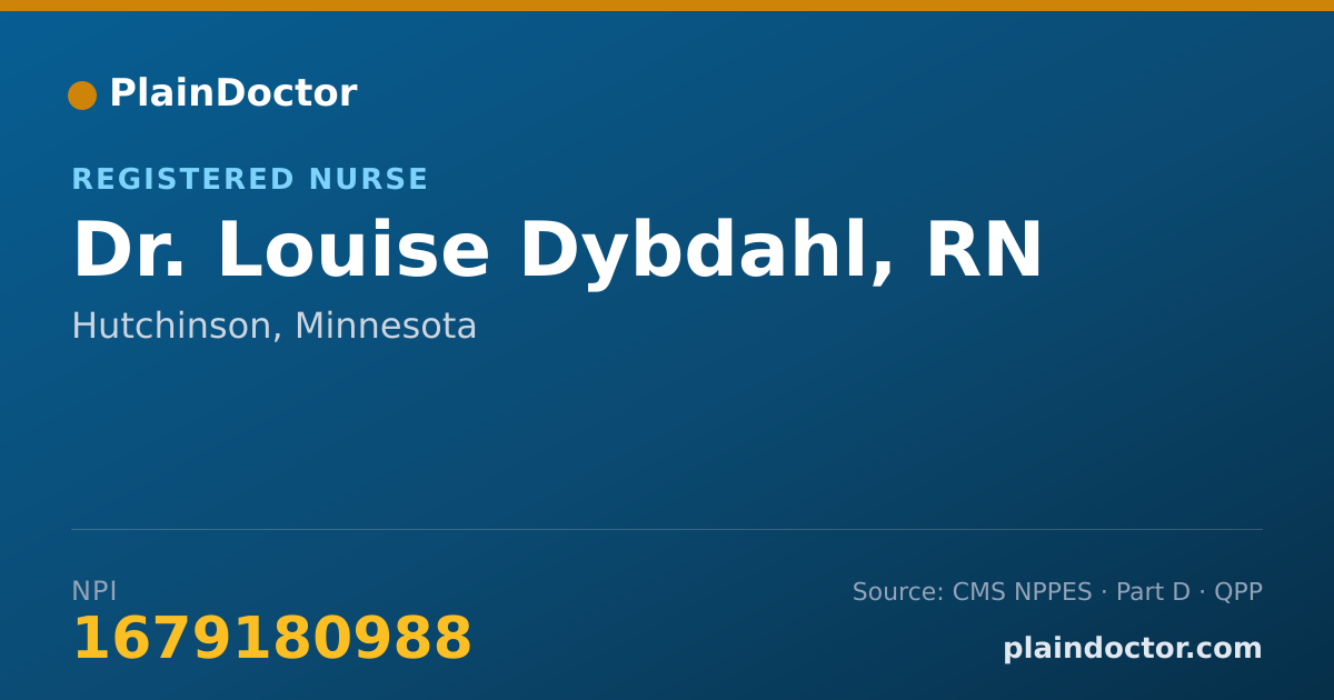 Shareable card for Louise Dybdahl, RN - Registered Nurse, Hutchinson, MN