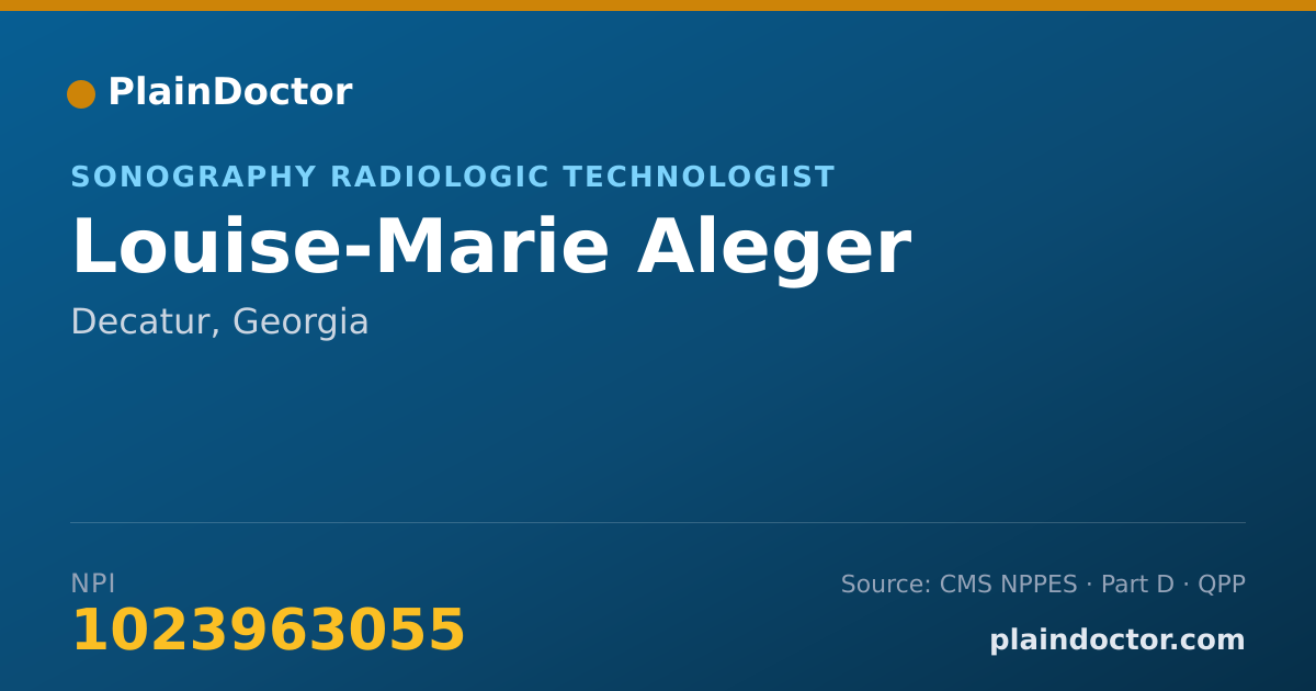 Shareable card for Louise-Marie Aleger - Sonography Radiologic Technologist, Decatur, GA