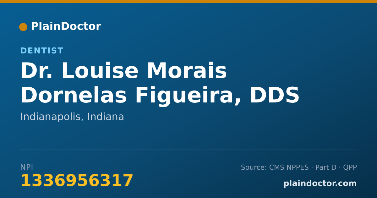 Shareable card for Louise Morais Dornelas Figueira, DDS - Dentist, Indianapolis, IN