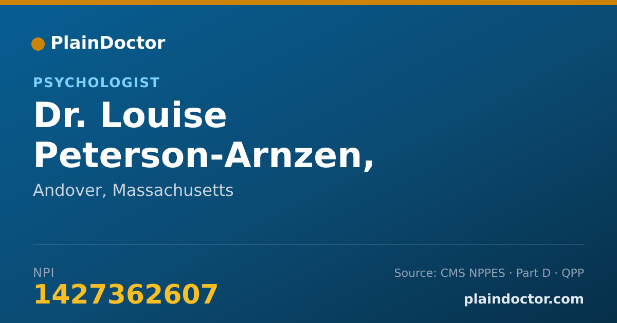 Shareable card for Louise Peterson-Arnzen, PSY.D. - Psychologist, Andover, MA