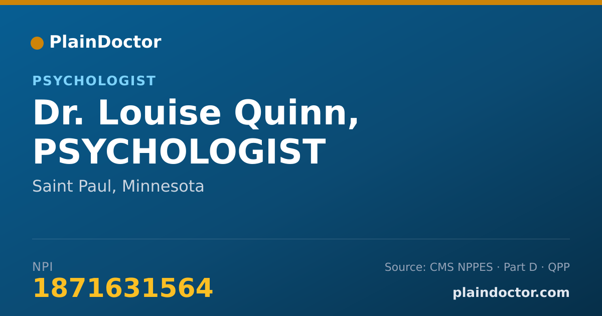 Shareable card for Louise Quinn, PSYCHOLOGIST - Psychologist, Saint Paul, MN