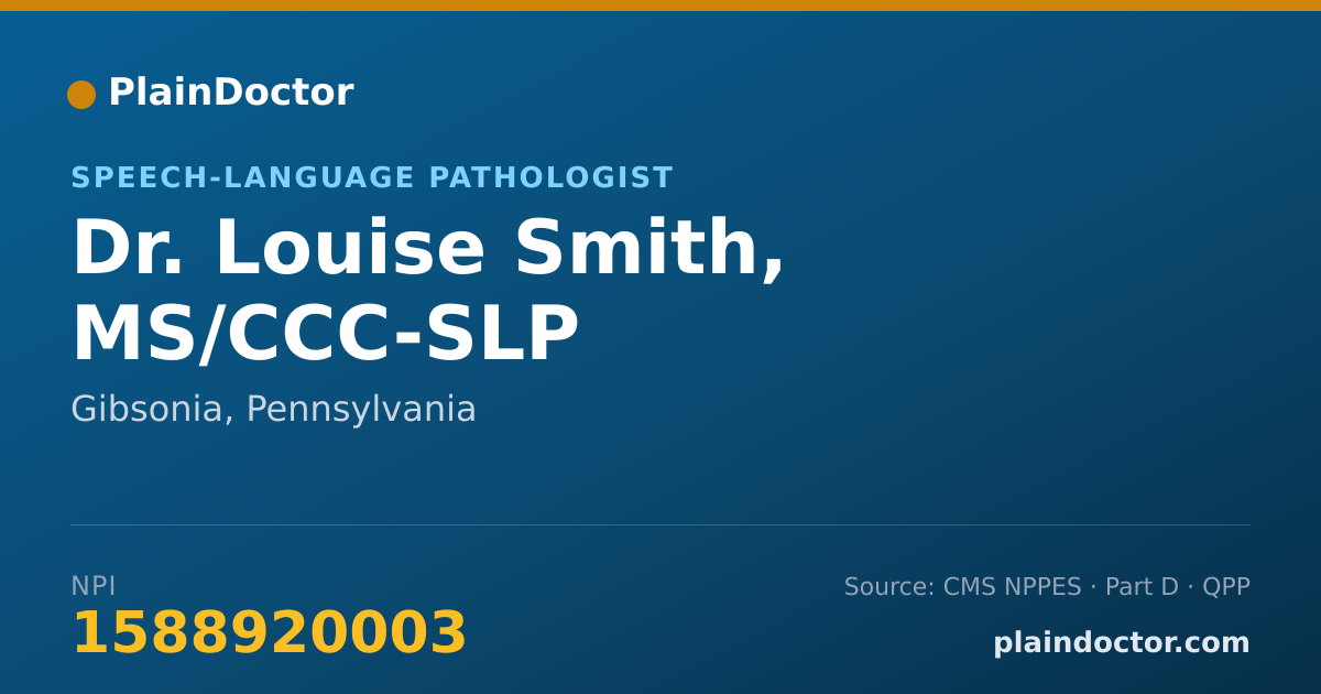 Shareable card for Louise Smith, MS/CCC-SLP - Speech-Language Pathologist, Gibsonia, PA