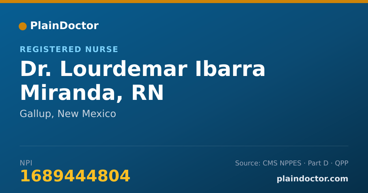 Shareable card for Lourdemar Ibarra Miranda, RN - Registered Nurse, Gallup, NM