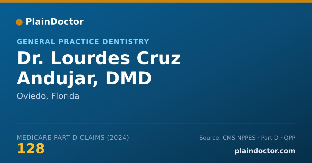Shareable card for Lourdes Cruz Andujar, DMD - General Practice Dentistry, Oviedo, FL
