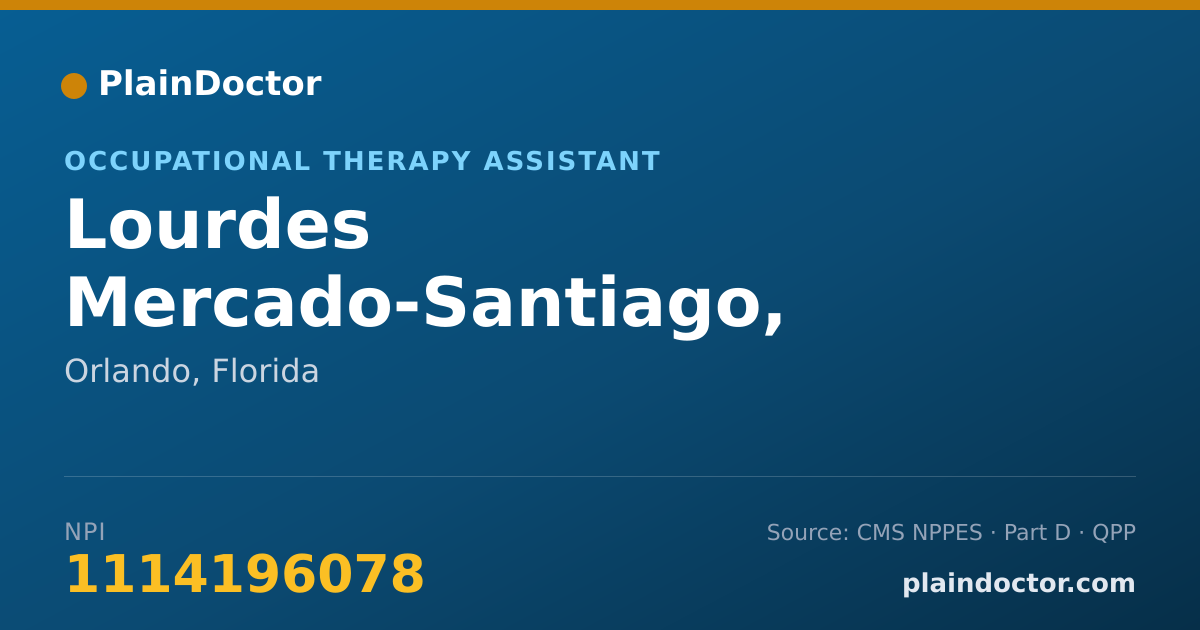 Shareable card for Lourdes Mercado-Santiago, C.O.T.A./L - Occupational Therapy Assistant, Orlando, FL