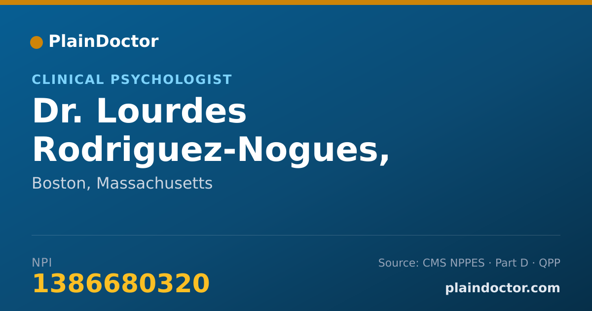 Shareable card for Lourdes Rodriguez-Nogues, ED.D. - Clinical Psychologist, Boston, MA
