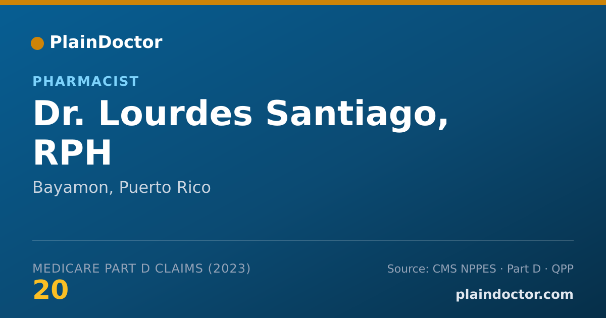 Shareable card for Lourdes Santiago, RPH - Pharmacist, Bayamon, PR