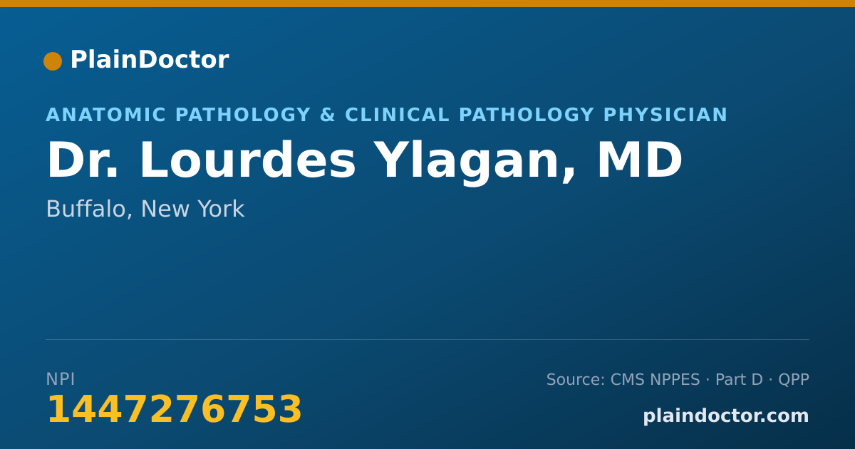 Shareable card for Lourdes Ylagan, MD - Anatomic Pathology & Clinical Pathology Physician, Buffalo, NY