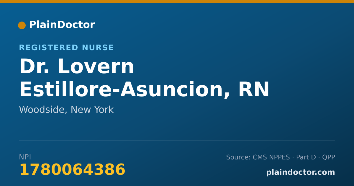Shareable card for Lovern Estillore-Asuncion, RN - Registered Nurse, Woodside, NY