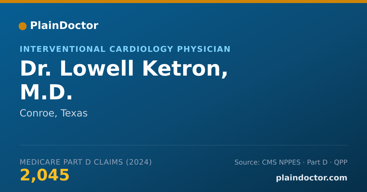 Shareable card for Lowell Ketron, M.D. - Cardiovascular Disease Physician, Conroe, TX