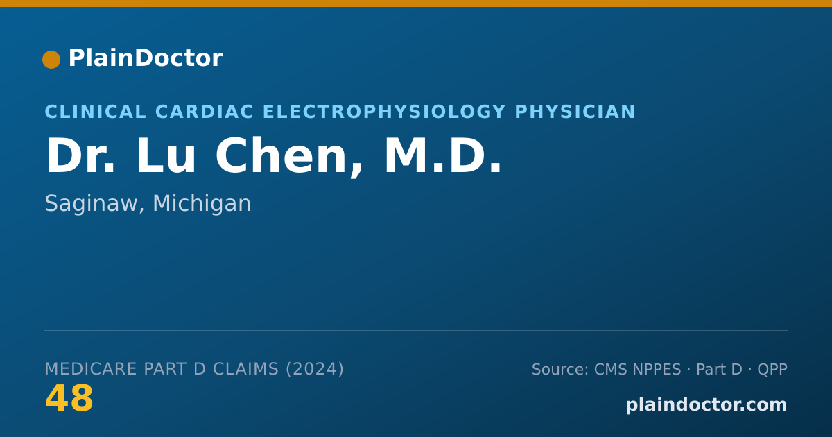 Shareable card for Lu Chen, M.D. - Clinical Cardiac Electrophysiology Physician, Saginaw, MI