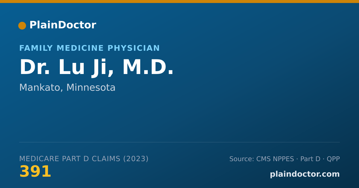 Shareable card for Lu Ji, M.D. - Family Medicine Physician, Mankato, MN