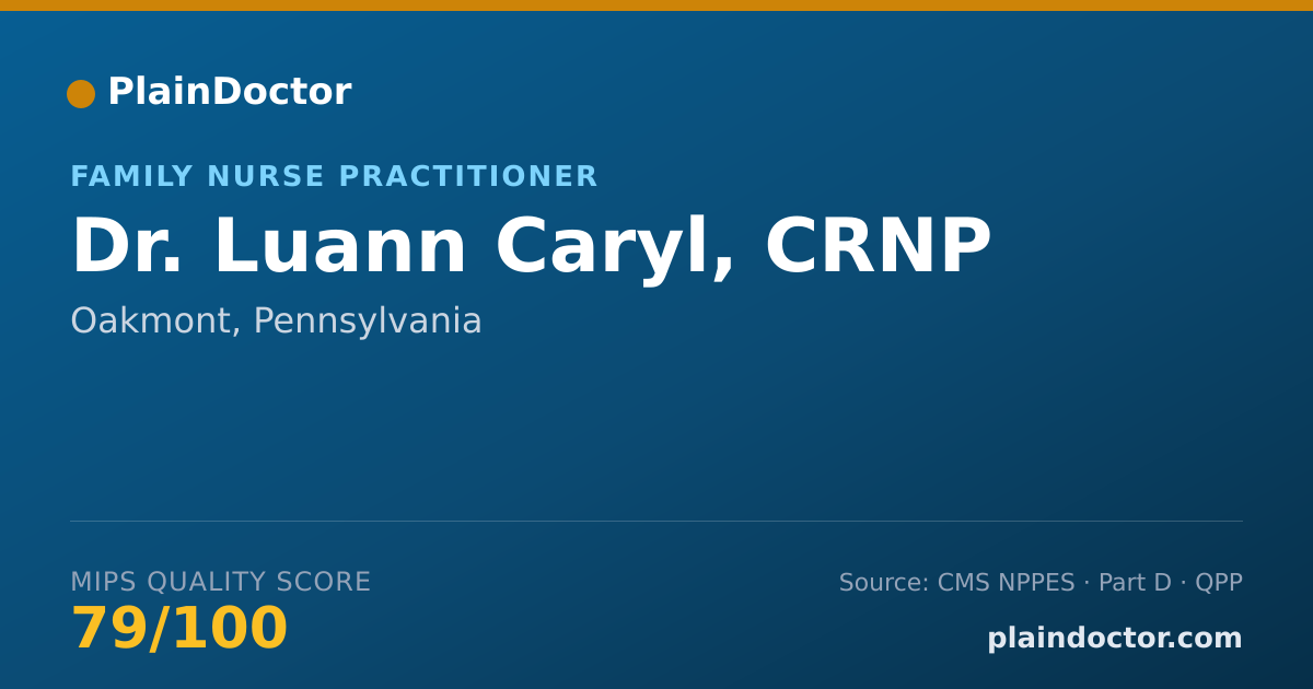 Shareable card for Luann Caryl, CRNP - Family Nurse Practitioner, Oakmont, PA
