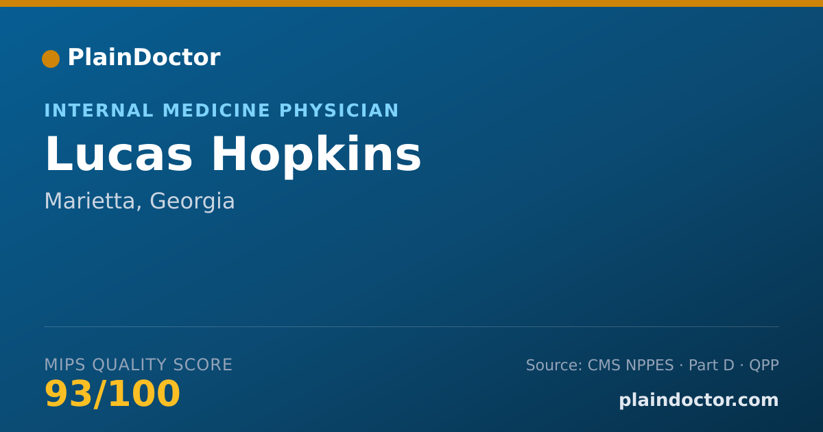 Shareable card for Lucas Hopkins - Internal Medicine Physician, Marietta, GA