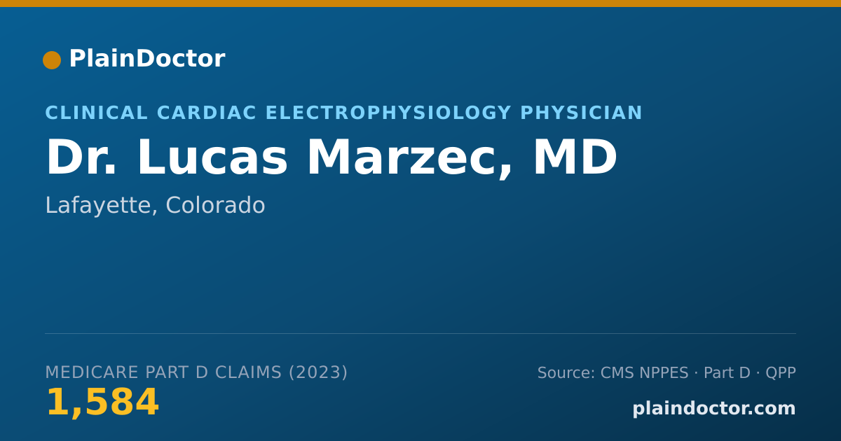 Shareable card for Lucas Marzec, MD - Clinical Cardiac Electrophysiology Physician, Lafayette, CO
