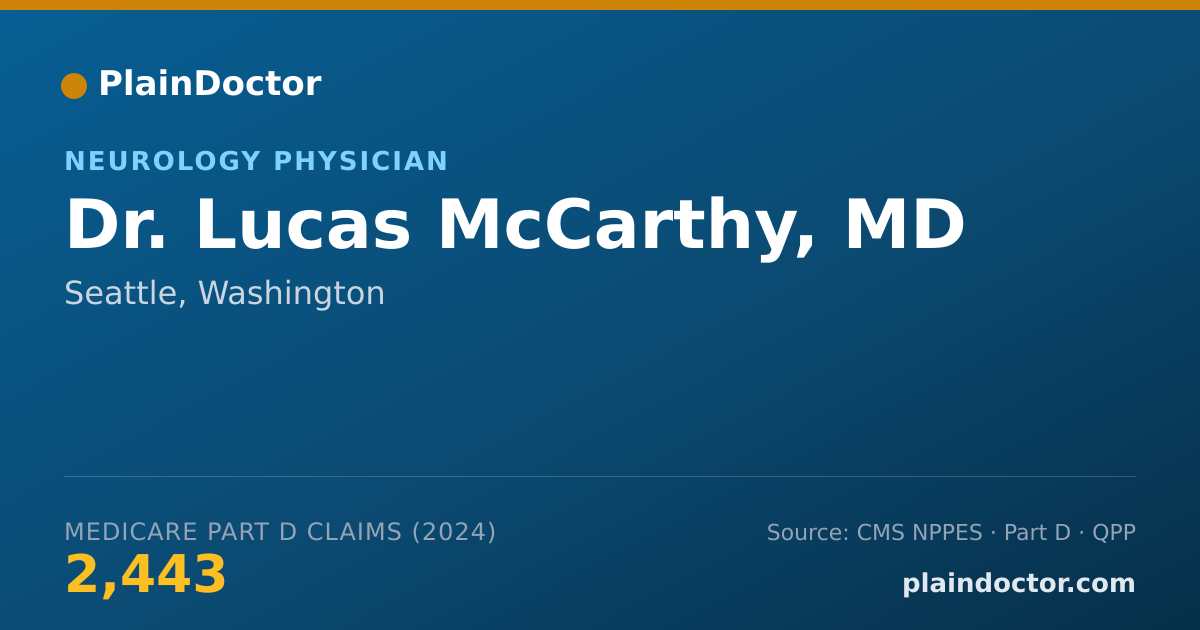 Shareable card for Lucas McCarthy, MD - Neurology Physician, Seattle, WA