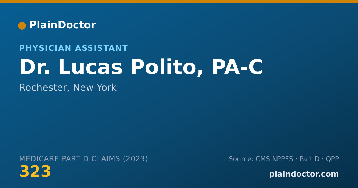 Shareable card for Lucas Polito, PA-C - Physician Assistant, Rochester, NY