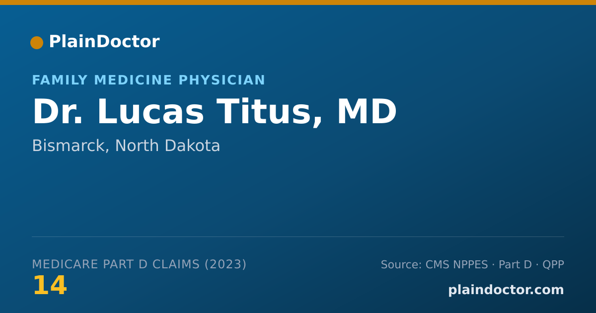 Shareable card for Lucas Titus, MD - Family Medicine Physician, Bismarck, ND