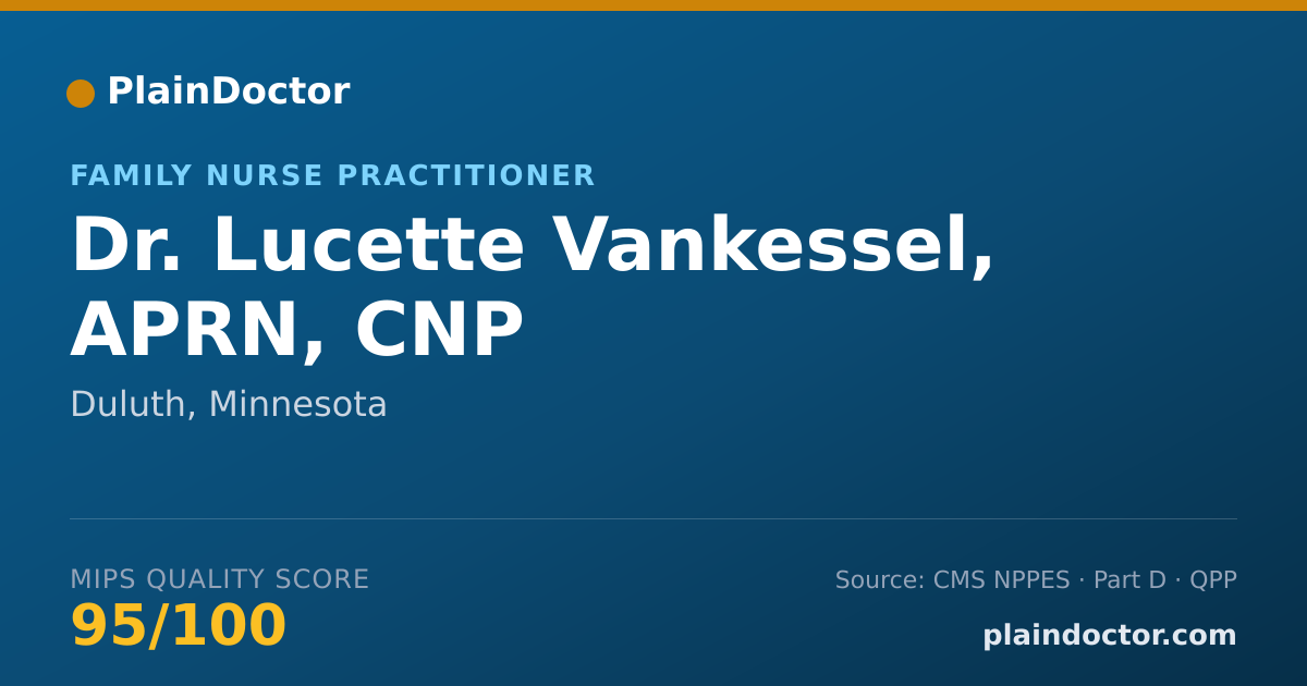 Shareable card for Lucette Vankessel, APRN, CNP - Family Nurse Practitioner, Duluth, MN