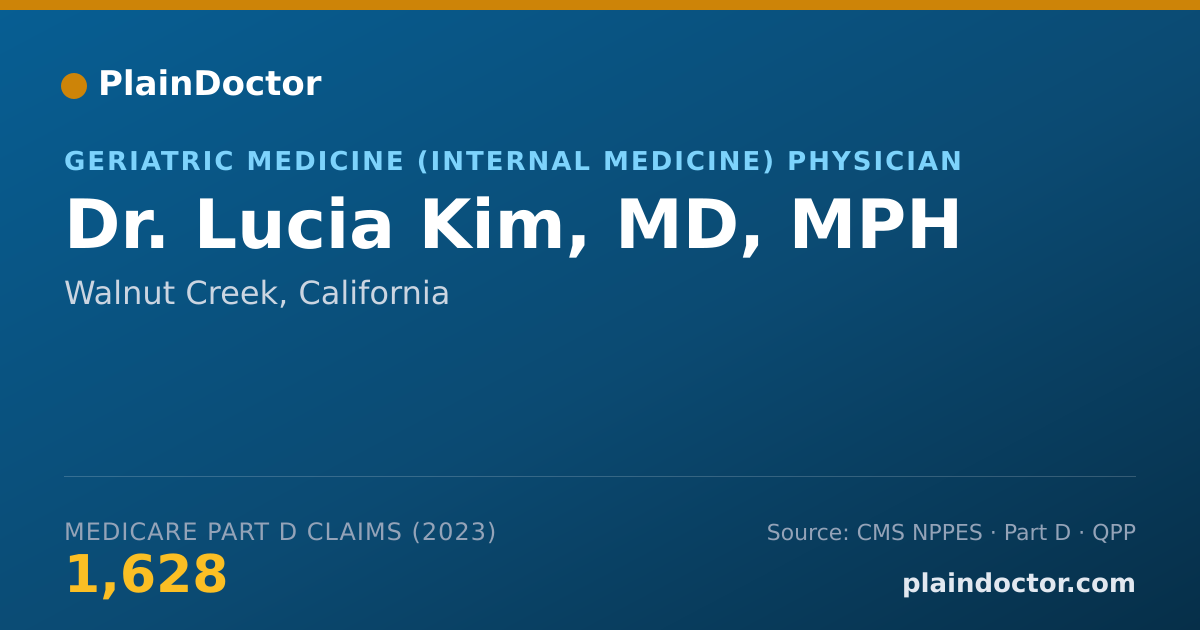 Shareable card for Lucia Kim, MD, MPH - Geriatric Medicine (Internal Medicine) Physician, Walnut Creek, CA