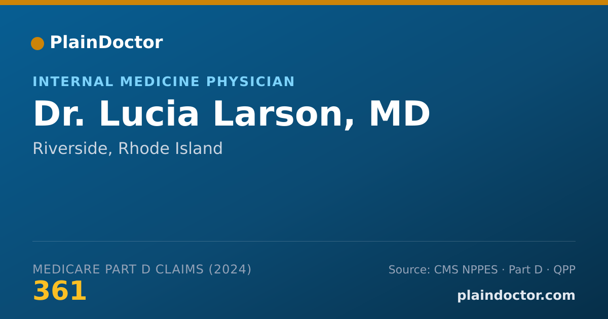 Shareable card for Lucia Larson, MD - Obesity Medicine (Internal Medicine) Physician, Riverside, RI
