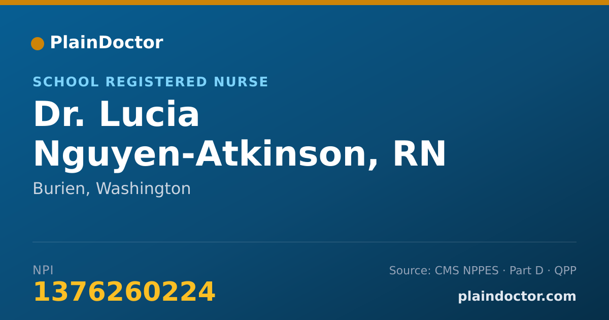 Shareable card for Lucia Nguyen-Atkinson, RN - School Registered Nurse, Burien, WA
