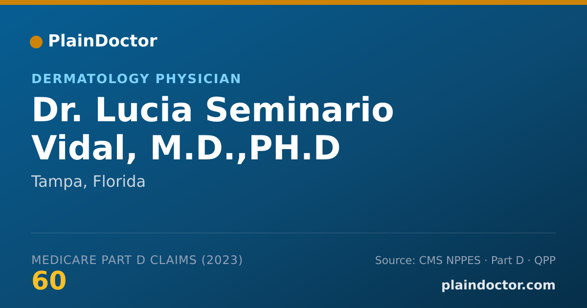Shareable card for Lucia Seminario Vidal, M.D.,PH.D - Dermatology Physician, Tampa, FL