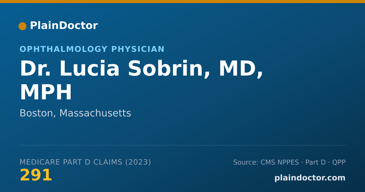 Shareable card for Lucia Sobrin, MD, MPH - Ophthalmology Physician, Boston, MA