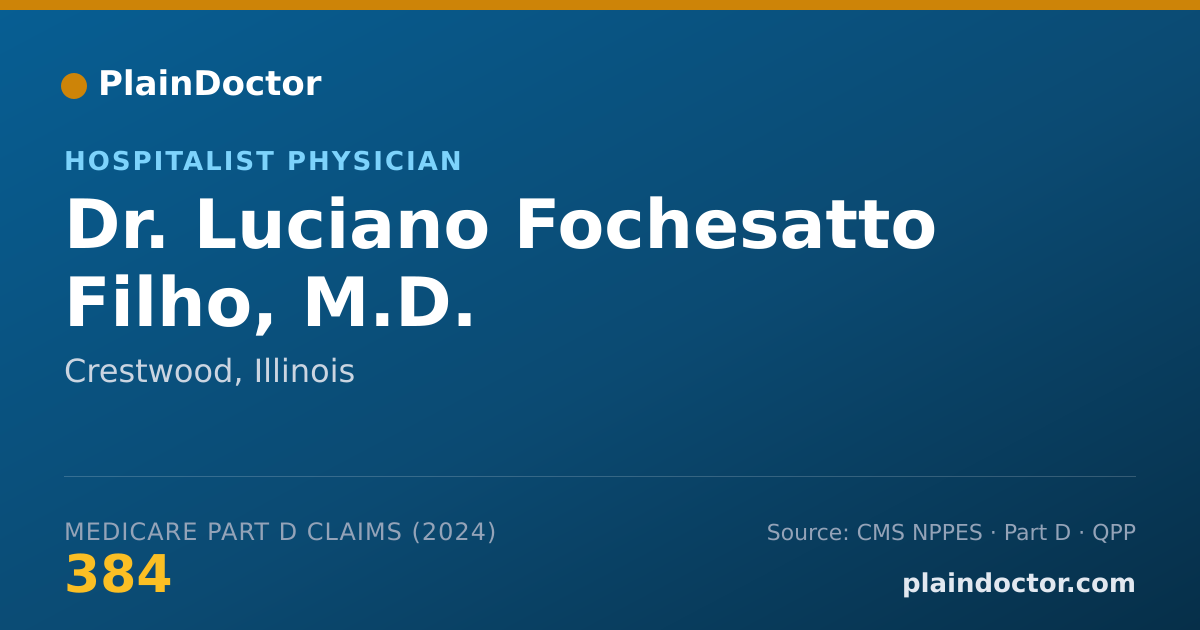 Shareable card for Luciano Fochesatto Filho, M.D. - Hospitalist Physician, Crestwood, IL