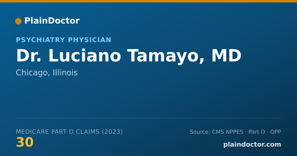 Shareable card for Luciano Tamayo, MD - Psychiatry Physician, Chicago, IL