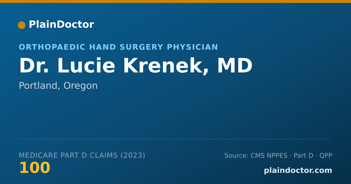Shareable card for Lucie Krenek, MD - Orthopaedic Hand Surgery Physician, Portland, OR