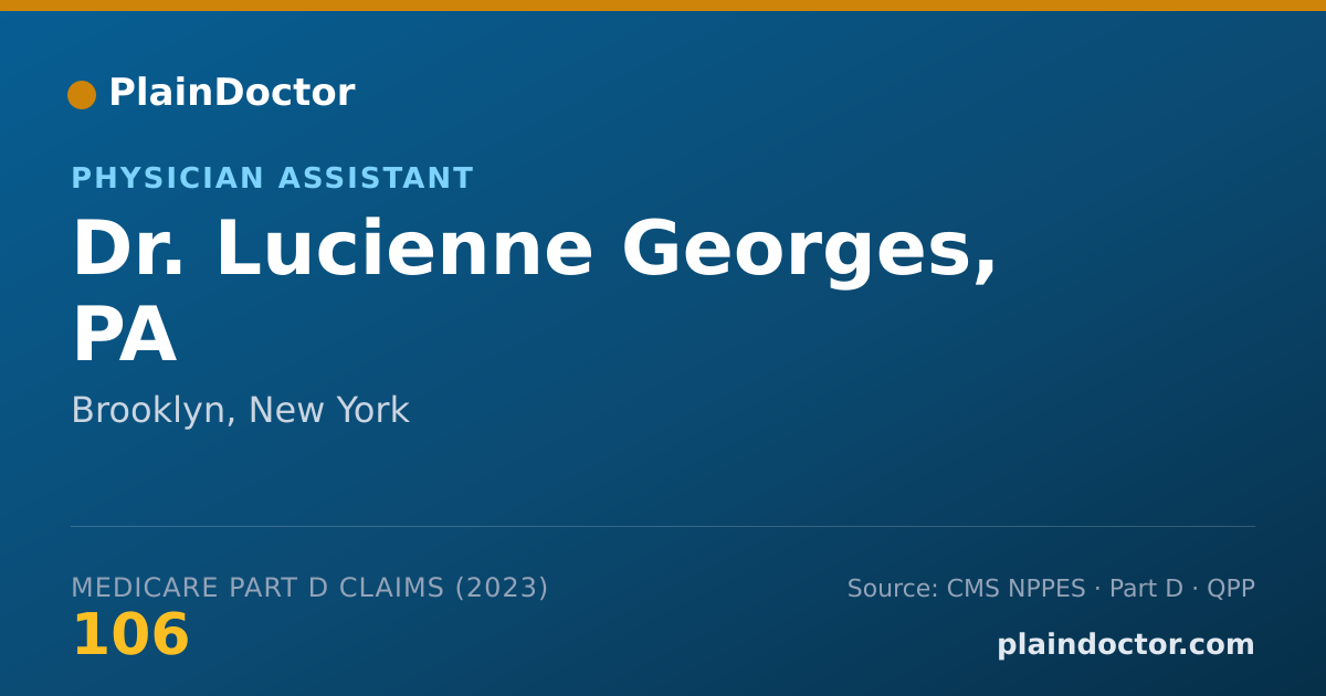 Shareable card for Lucienne Georges, PA - Physician Assistant, Brooklyn, NY