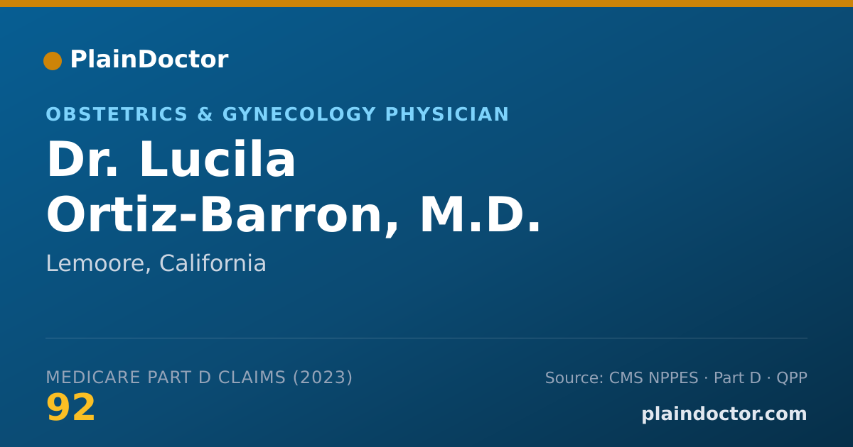 Shareable card for Lucila Ortiz-Barron, M.D. - Obstetrics & Gynecology Physician, Lemoore, CA